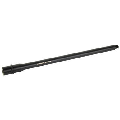 Battle Arms Development 9mm barrel muzzle end showing 1/2x36 threaded crown detail