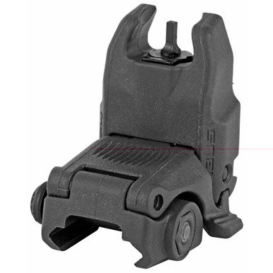 Magpul MBUS Gen 2 Front Flip Sight in black — deployed position with protective wings visible