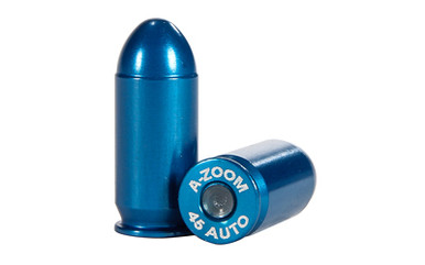 A-Zoom .45 ACP Snap Caps showing anodized aluminum construction detail