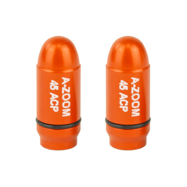 A-Zoom Striker Snap Caps 45 ACP two-pack front view