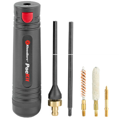 Kleen-Bore PocKit Handgun Cleaning Kit with two-section rod and accessories