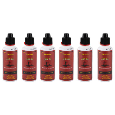 Outers Gun Oil 2.25 oz bottle side label detail