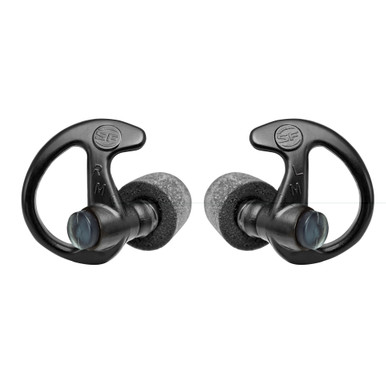 SureFire Sonic Defender Medium Black Earplugs pair with EarLock retention rings