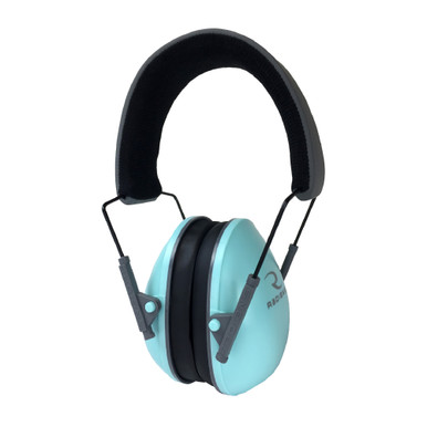 Radians Lowset Muff Aqua hearing protection earmuffs front view