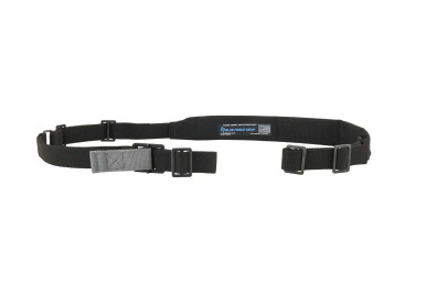 Blue Force Gear Vickers Padded Combat Sling 2-Point Black with Metal Hardware - Front View