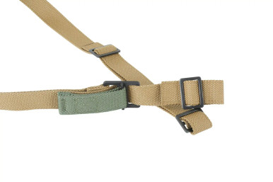 Blue Force Gear Vickers Combat Sling Coyote Brown - Adjustment Slider and Metal Hardware Detail