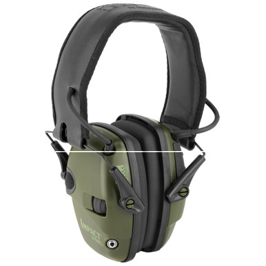 Howard Leight Impact Sport Electronic Earmuff OD Green - Front View