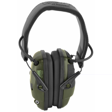 Howard Leight Impact Sport Electronic Earmuff OD Green - Side Profile