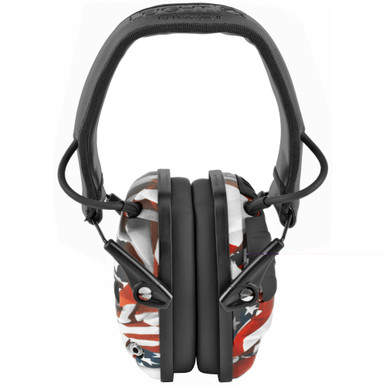 Howard Leight Impact Sport One Nation Flag Electronic Earmuff - front view