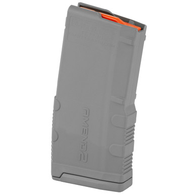 AMEND2 AR-15 10/20 Magazine in Gray - alternate angle showing textured grip surface