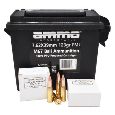 AMMO INC 7.62X39  - 123 GR - FMJ - 180 RDS/BOX