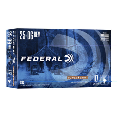 Federal PowerShok 25-06 Remington 117 Grain Soft Point 20-Round Box