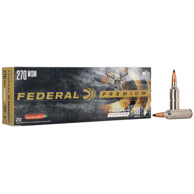 Federal Trophy Copper 270 WSM 130 Grain bullet close-up