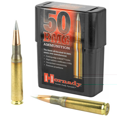 Hornady 50 BMG 750 Grain A-MAX 10-Round Box - Front View