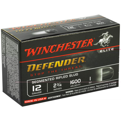 Winchester PDX1 Defender 12 Gauge slug and shell detail view
