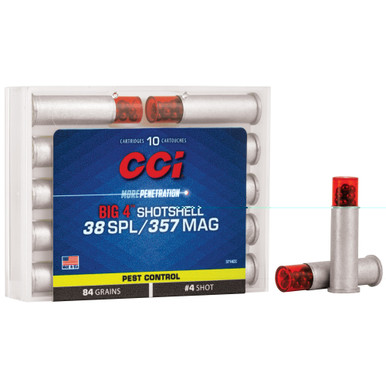CCI .38/.357 #4 Shotshell 10-round box front view