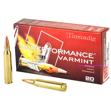 Hornady 223 Rem 53 Grain V-MAX 20-Round Box front view