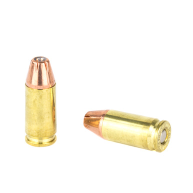 Hornady American Gunner 9mm XTP hollow point bullet close-up