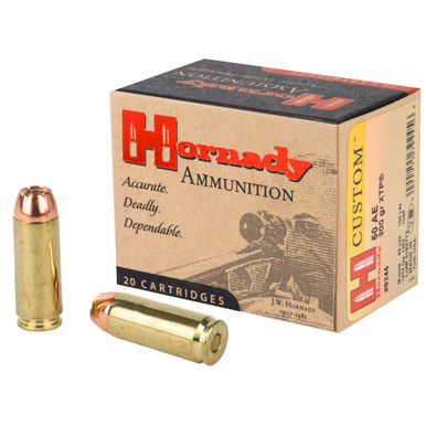 Hornady Custom 50 AE 300 Grain XTP Pistol Ammunition Box
