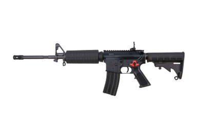 Bushmaster Patrolman 5.56 16-inch matte black rifle with BFSIII binary trigger and collapsible stock
