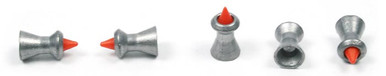 Predator PolyMag .177 caliber hunting pellets — close-up of polymer tip and hollow-point base