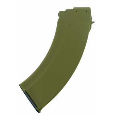 Bulgarian AK-47 10-Round Green Polymer Magazine – side profile view