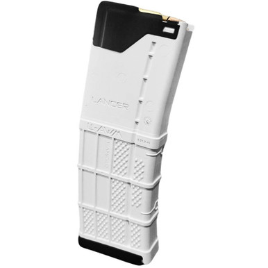LANCER L5AWM AR-15 MAGAZINE - 556 NATO - 10 ROUND CAPACITY - 30 ROUND BODY - ARCTIC WARFARE WHITE