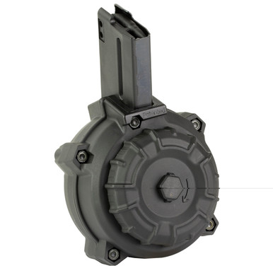 ProMag AR-15 7.62x39mm drum magazine side profile showing drum body and feed lips