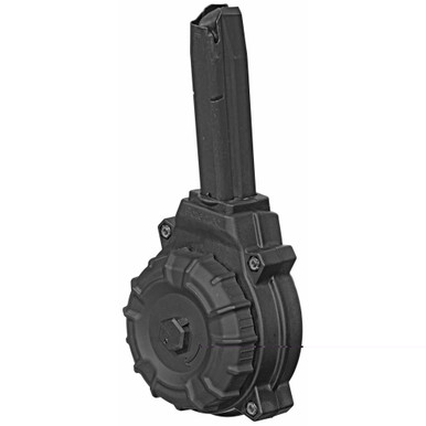 ProMag Beretta 92F 9mm 50-Round Drum Magazine Blocked to 10 Rounds - Black Polymer