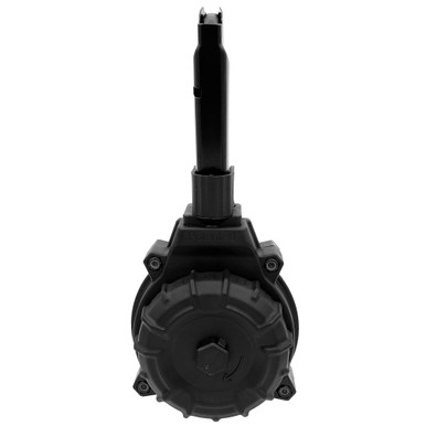 ProMag S&W Shield Plus 9mm 10-Round Blocked Drum Magazine in black polymer