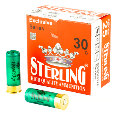 Sterling Exclusive 12 Gauge #7 Shot Shells – 25-Round Box Front View