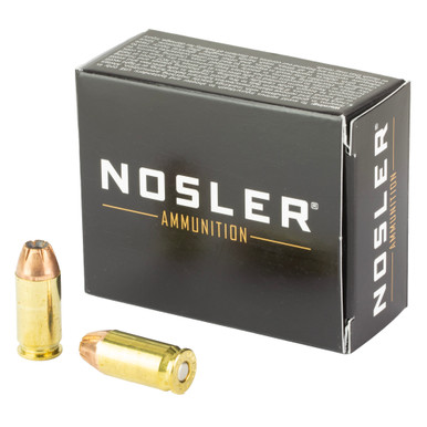Nosler ASP 45 ACP 230gr JHP ammunition box front view
