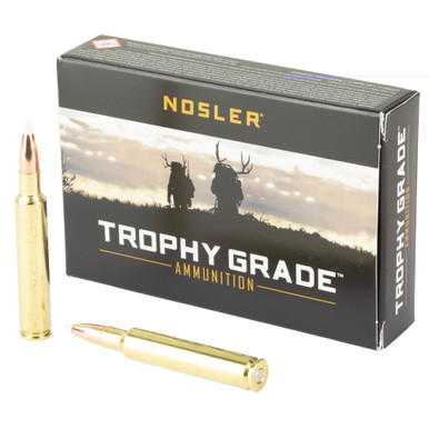 Nosler Trophy Grade 280 Ackley Improved 160gr AccuBond ammunition box, 20 rounds