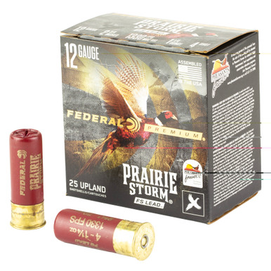 Federal Prairie Storm 12ga 2.75 inch #4 shot 25-round box front view
