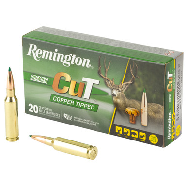Remington Premier CuT 6.5 Creedmoor 120gr copper tipped ammunition box, 20 rounds