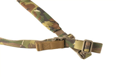 Blue Force Gear Vickers Padded Sling Multicam hardware and adjustment detail