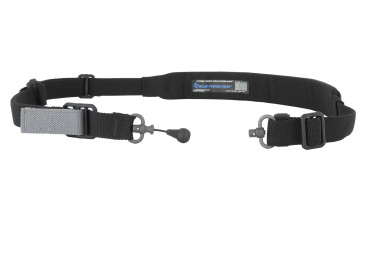 Blue Force Gear Vickers 221 Padded Sling in black with RED swivel, full product view