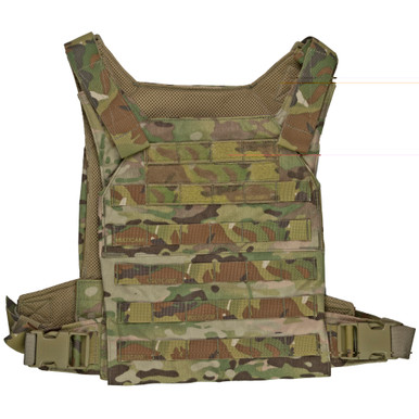 Grey Ghost Gear Minimalist Plate Carrier in Multicam – front view