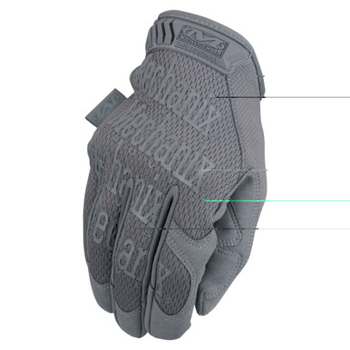 Mechanix Wear Original Wolf Grey XL tactical glove with touchscreen compatibility
