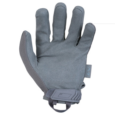Close-up of TrekDry breathable back panel on Mechanix Wear Original Wolf Grey glove