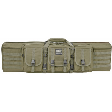 Bulldog Deluxe Tactical Single Rifle Case 36 Inch Green with Padded Backpack Straps