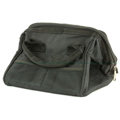 Interior view of Bulldog Tactical Ammo Bag showing eight organized accessory pockets