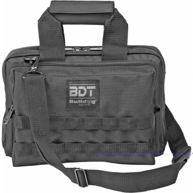 Bulldog DLX 2 Pistol Range Bag in black with MOLLE webbing