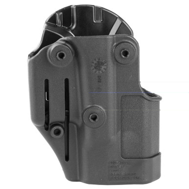 BLACKHAWK SERPA CQC Holster side angle showing Auto-Lock button and paddle platform detail