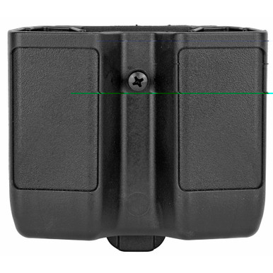 BLACKHAWK Double Magazine Pouch in matte black, front view