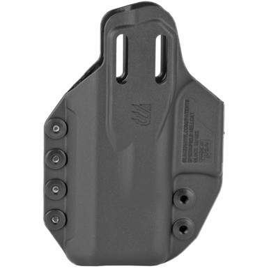 Side angle view of Stache IWB holster showing modular ambidextrous design
