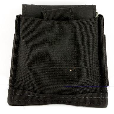 Blue Force Gear Ten-Speed Belt Mount Dump Pouch Small Black shown in compact folded position
