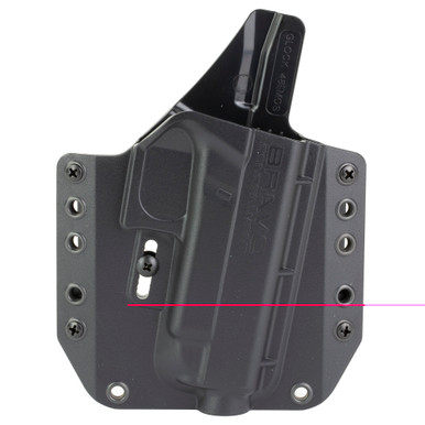 Bravo Concealment BCA OWB Holster for Glock 48 and Glock 48 MOS in black, right-hand draw