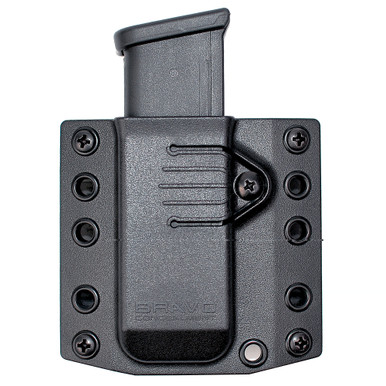 Bravo Concealment Single Mag Pouch for Glock 43 and Shield, Black OWB
