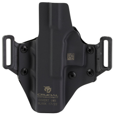 Close-up of Poly Flex belt loops showing 1.5 and 1.75 inch slots on Covert OWB Holster